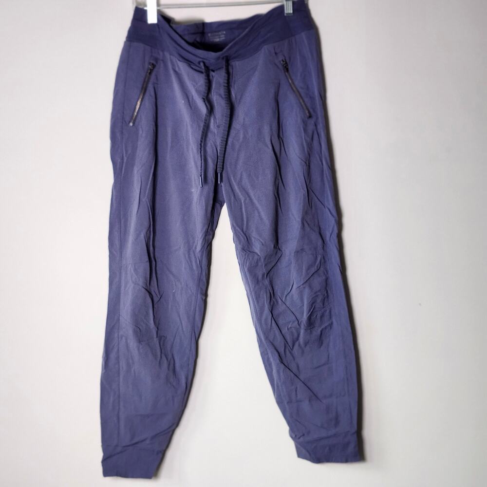 Athleta Hybrid Trekkie North Jogger Blue Pants Women 12 Workout Athleisure A0061